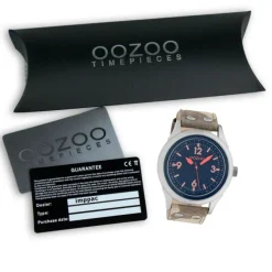 Oozoo Unisex Armbanduhr Timepieces Analog Leder camouflage braun UOC10354