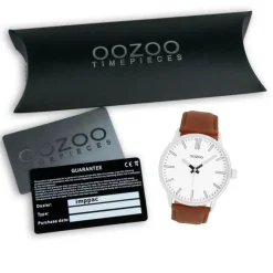 Oozoo Unisex Armbanduhr Timepieces Analog Lederband braun UOC11513