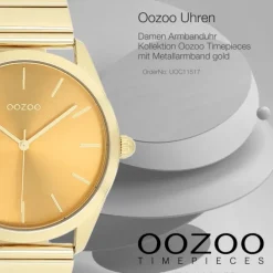 Oozoo Unisex Armbanduhr Timepieces Analog Metallband gold UOC11517