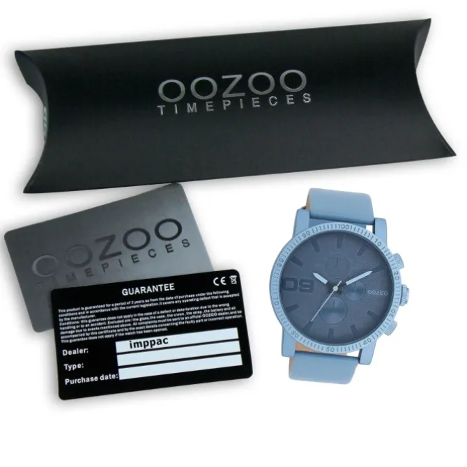 Oozoo Unisex Armbanduhr Timepieces Analog Leder blau UOC11216