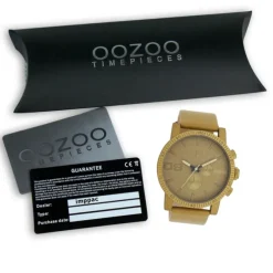 Oozoo Unisex Armbanduhr Timepieces Analog Leder olive grün UOC11217