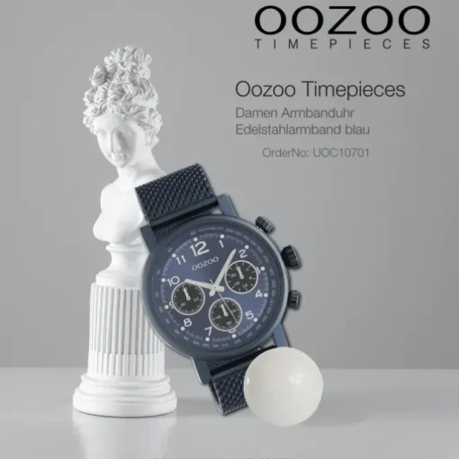 Oozoo Unisex Armbanduhr Timepieces C10701 Analog Edelstahl blau UOC10701