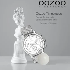 Oozoo Unisex Armbanduhr Timepieces C10900 Analog Edelstahl silber UOC10900