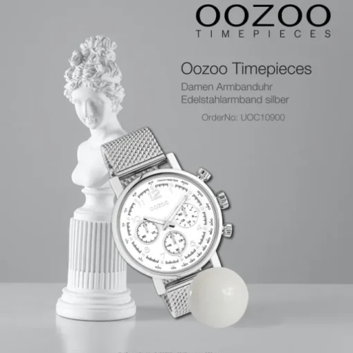 Oozoo Unisex Armbanduhr Timepieces C10900 Analog Edelstahl silber UOC10900