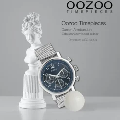 Oozoo Unisex Armbanduhr Timepieces C10904 Analog Edelstahl silber UOC10904