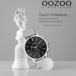 Oozoo Unisex Armbanduhr Timepieces C10913 Analog Edelstahl silber UOC10913