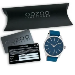 Oozoo Unisex Armbanduhr Timepieces Analog Leder blau UOC10321