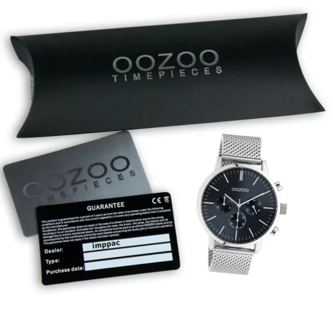 Oozoo Unisex Armbanduhr Timepieces C10911 Analog Edelstahl silber UOC10911