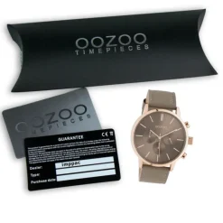 Oozoo Unisex Armbanduhr Timepieces C10916 Analog Leder braun taupe UOC10916