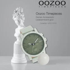 Oozoo Unisex Armbanduhr Timepieces Analog Leder grün UOC11215