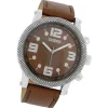 Oozoo Unisex Armbanduhr Vintage Series Analog Leder braun UOC3132A