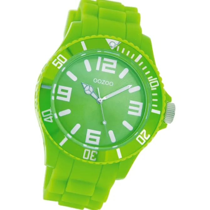 Oozoo Unisex Armbanduhr Vintage Series Analog Silikon grün UOC4178A