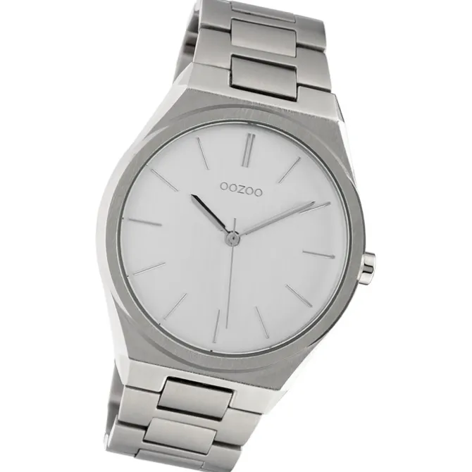 Oozoo Unisex Armbanduhr Vintage Series Analog Metall silber UOC10336