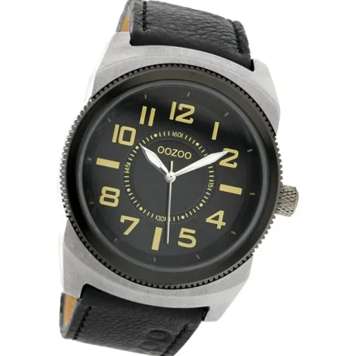 Oozoo Unisex Armbanduhr Vintage Series Analog Metall schwarz UOC3734A