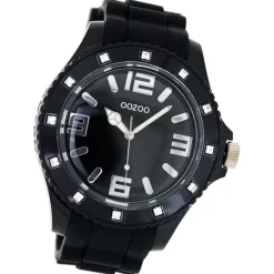 Oozoo Unisex Armbanduhr Vintage Series Analog Silikon schwarz UOC4340A
