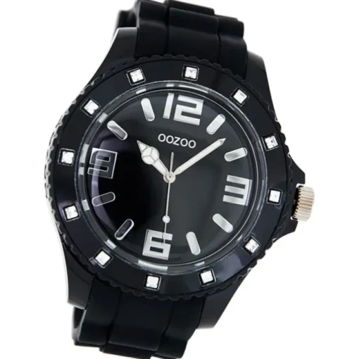Oozoo Unisex Armbanduhr Vintage Series Analog Silikon schwarz UOC4340A