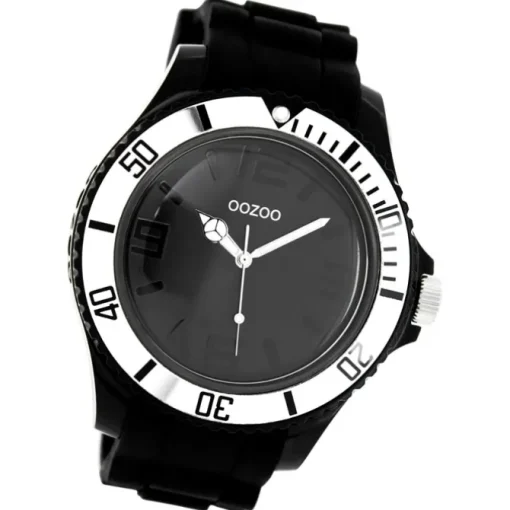 Oozoo Unisex Armbanduhr Vintage Series Analog Silikon schwarz UOC4169A