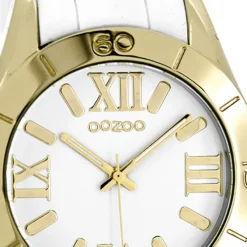 Oozoo Unisex Armbanduhr Vintage Series Analog Silikon weiß UOC5711A