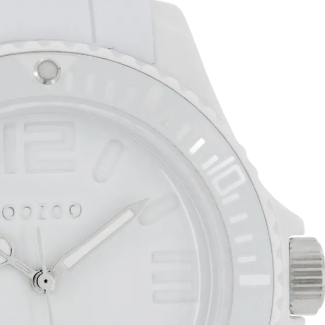 Oozoo Unisex Armbanduhr Vintage Series Analog Silikon weiß UOC4341A
