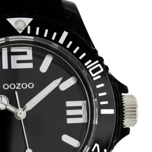 Oozoo Unisex Armbanduhr Vintage Series Analog Silikon schwarz UOC4174A