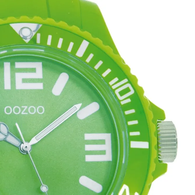 Oozoo Unisex Armbanduhr Vintage Series Analog Silikon grün UOC4178A