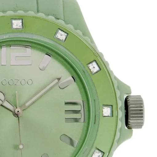 Oozoo Unisex Armbanduhr Vintage Series Analog Silikon hellgrün UOC4359A