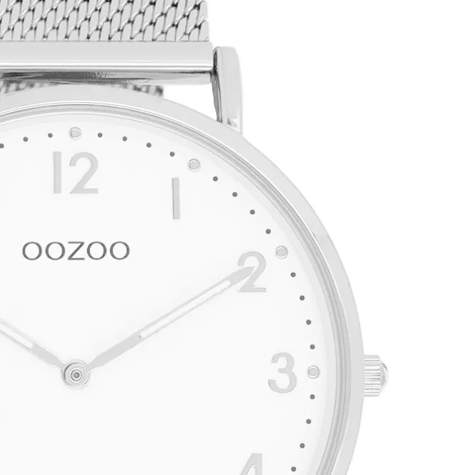 Oozoo Unisex Armbanduhr Vintage Series Analog Metall silber UOC20340