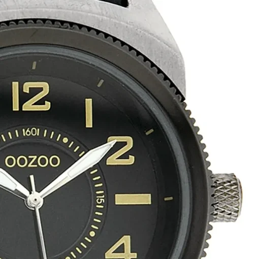 Oozoo Unisex Armbanduhr Vintage Series Analog Metall schwarz UOC3734A