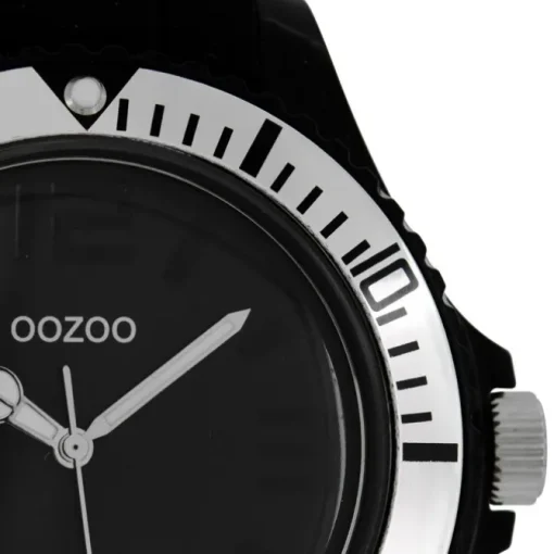 Oozoo Unisex Armbanduhr Vintage Series Analog Silikon schwarz UOC4169A