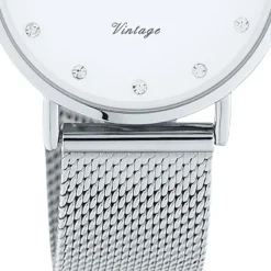 Oozoo Unisex Armbanduhr Vintage Series C20240 Analog Edelstahl silber UOC20240