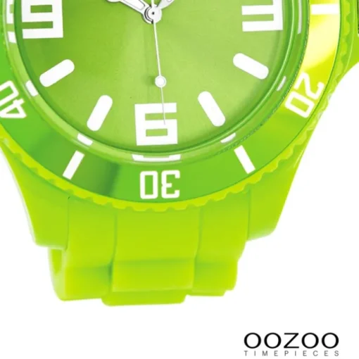 Oozoo Unisex Armbanduhr Vintage Series Analog Silikon grün UOC4167A
