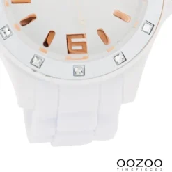 Oozoo Unisex Armbanduhr Vintage Series Analog Silikon weiß UOC4337A