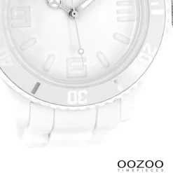 Oozoo Unisex Armbanduhr Vintage Series Analog Silikon weiß UOC4341A