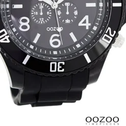 Oozoo Unisex Armbanduhr Vintage Series Analog Silikon schwarz UOC4829A