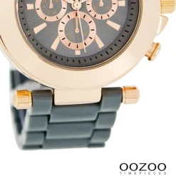 Oozoo Unisex Armbanduhr Vintage Series Analog Kunststoff grau UOC4883A