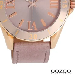 Oozoo Unisex Armbanduhr Vintage Series Analog Leder rose UOC5738A