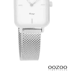 Oozoo Unisex Armbanduhr Vintage Series Analog Metall silber UOC20350