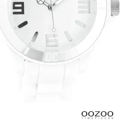 Oozoo Unisex Armbanduhr Vintage Series Analog Silikon weiß UOC4170A