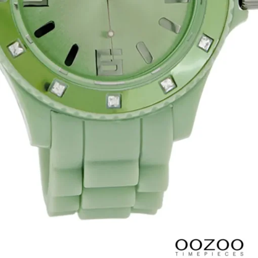 Oozoo Unisex Armbanduhr Vintage Series Analog Silikon hellgrün UOC4359A