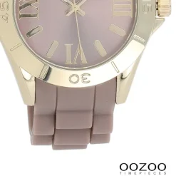 Oozoo Unisex Armbanduhr Vintage Series Analog Silikon hellbraun UOC5714A