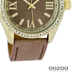 Oozoo Unisex Armbanduhr Vintage Series Analog Leder braun UOC5733A