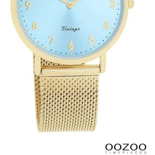 Oozoo Unisex Armbanduhr Vintage Series Analog Metall gold UOC20348