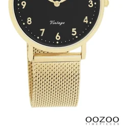 Oozoo Unisex Armbanduhr Vintage Series Analog Metall gold UOC20349