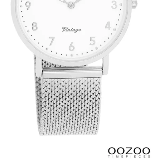 Oozoo Unisex Armbanduhr Vintage Series Analog Metall silber UOC20345