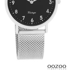 Oozoo Unisex Armbanduhr Vintage Series Analog Metall silber UOC20346