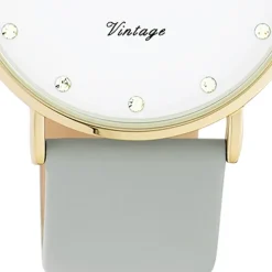 Oozoo Unisex Armbanduhr Vintage Series C20245 Analog Leder grau UOC20245