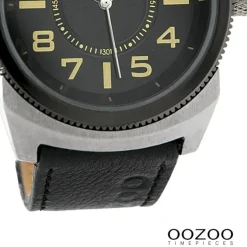 Oozoo Unisex Armbanduhr Vintage Series Analog Metall schwarz UOC3734A