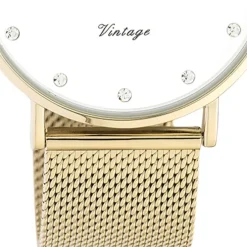 Oozoo Unisex Armbanduhr Vintage Series C20236 Analog Edelstahl gold UOC20236