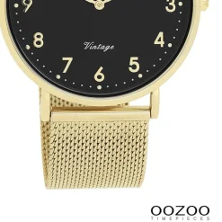 Oozoo Unisex Armbanduhr Vintage Series Analog Metall gold UOC20344