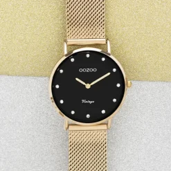 Oozoo Unisex Armbanduhr Vintage Series C20242 Analog Edelstahl gold UOC20242